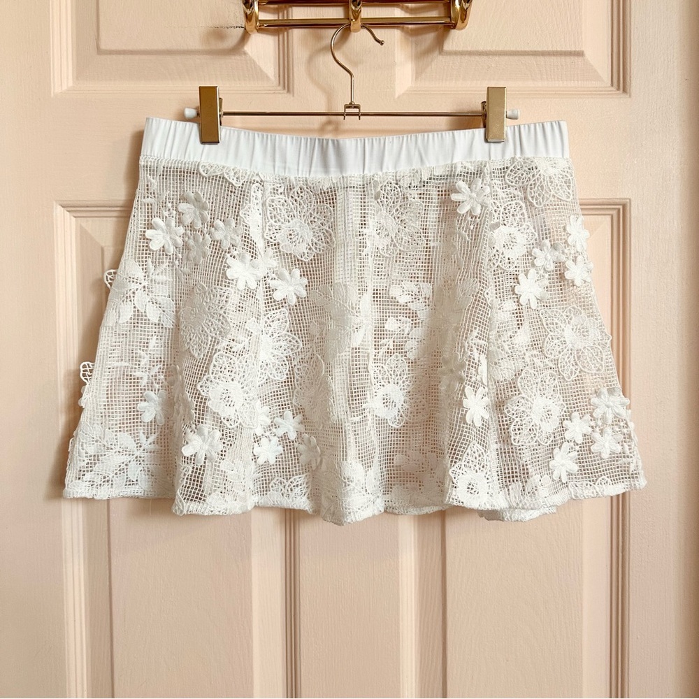 White floral for love and lemons skirt